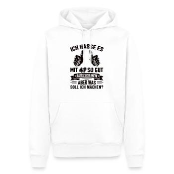47 Geburtstag 47 Jahre 47 Lebensjahr 47 Lebenalter - Männer Premium Bio Hoodie - Weiß - Vorne - Nico (187cm)