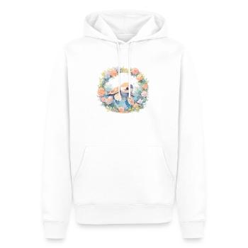 Tortue Lézard Tortue Bébés Tortues - Sweat à capuche Premium bio Homme - blanc - Devant - Nico (187cm)
