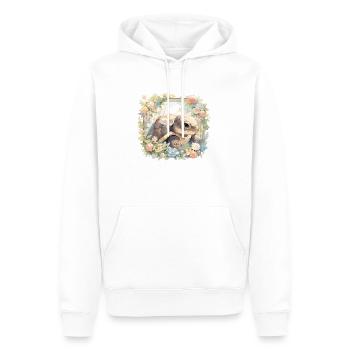 Tortue Lézard Tortue Bébés Tortues - Sweat à capuche Premium bio Homme - blanc - Devant - Nico (187cm)