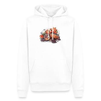 Tortue - Sweat à capuche Premium bio Homme - blanc - Devant - Nico (187cm)