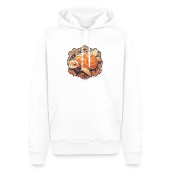 Tortue - Sweat à capuche Premium bio Homme - blanc - Devant - Nico (187cm)