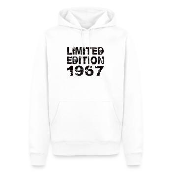 Édition limitée 1967 Anniversaire 1967 Anniversaire - Sweat à capuche Premium bio Homme - blanc - Devant - Nico (187cm)
