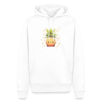 Pineapple Plant Pineapple Fruit Fruit - Men’s Premium Organic Hoodie - white - Front - Nico (187cm)
