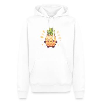 Pineapple Plant Pineapple Fruit Fruit - Men’s Premium Organic Hoodie - white - Front - Nico (187cm)