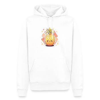 Pineapple Plant Pineapple Fruit Fruit - Men’s Premium Organic Hoodie - white - Front - Nico (187cm)