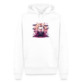 Vampir - Männer Premium Bio Hoodie - Weiß - Vorne - Nico (187cm)