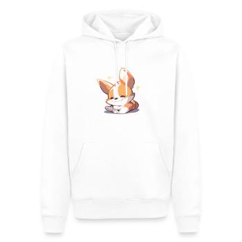 Corgi Hund - Männer Premium Bio Hoodie - Weiß - Vorne - Nico (187cm)