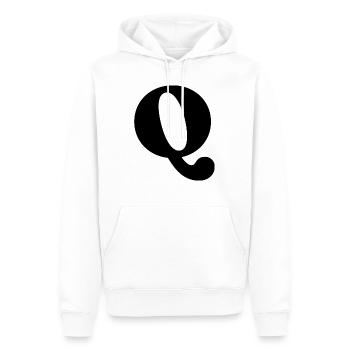 Buchstabe Q - Männer Premium Bio Hoodie - Weiß - Vorne - Nico (187cm)