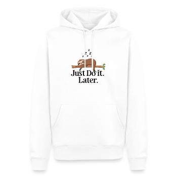 Faultier Faultier Sprüche Faultier baby Entspannen - Männer Premium Bio Hoodie - Weiß - Vorne - Nico (187cm)