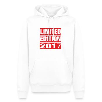 Edition Limitée 2017 Anniversaire 2017 Vintage Rétro - Sweat à capuche Premium bio Homme - blanc - Devant - Nico (187cm)