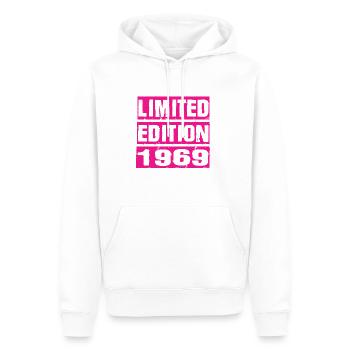 Édition limitée 1969 - Sweat à capuche Premium bio Homme - blanc - Devant - Nico (187cm)