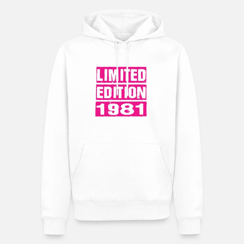 Édition limitée 1981 - Sweat à capuche Premium bio Homme - blanc