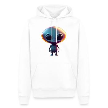 Joyeux Halloween mignon extraterrestre effrayant drôle effrayant - Sweat à capuche Premium bio Homme - blanc - Devant - Nico (187cm)
