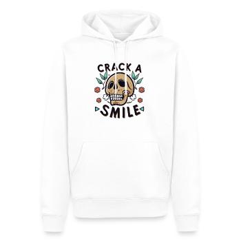 Crânes Crack A Smile Totenkopf Crâne - Sweat à capuche Premium bio Homme - blanc - Devant - Nico (187cm)