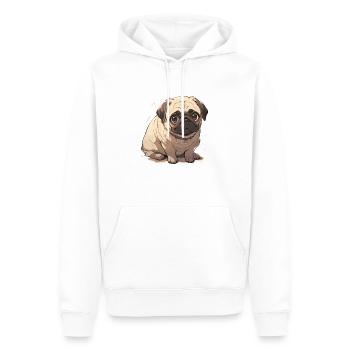 Mops Mops Hund Mops Leben Mops Geschenke - Männer Premium Bio Hoodie - Weiß - Vorne - Nico (187cm)