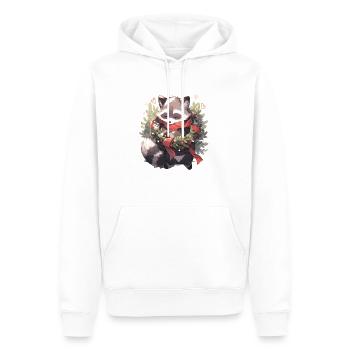 Waschbär Waschbären Waschbär Baby Wachbären - Männer Premium Bio Hoodie - Weiß - Vorne - Nico (187cm)
