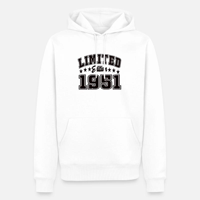 Édition limitée 1951 - Sweat à capuche Premium bio Homme - blanc