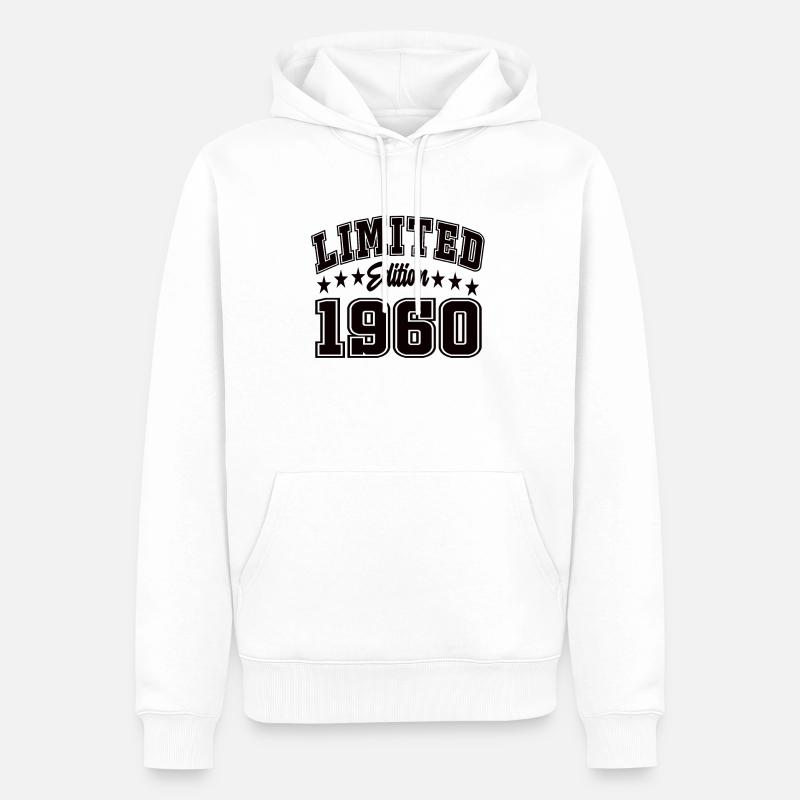 Édition limitée 1960 - Sweat à capuche Premium bio Homme - blanc