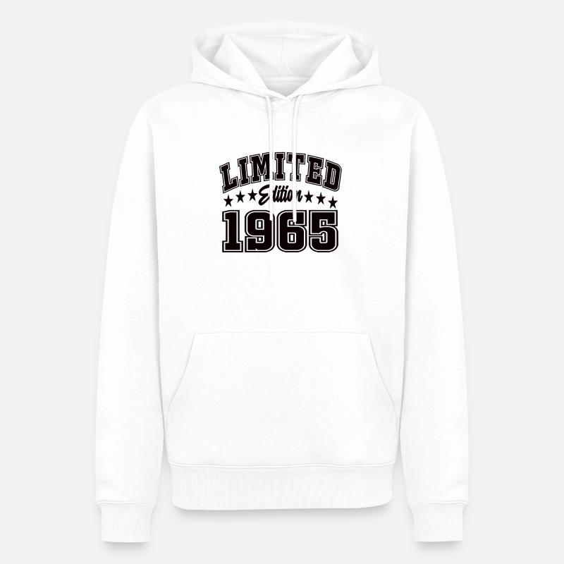 Édition limitée 1965 - Sweat à capuche Premium bio Homme - blanc