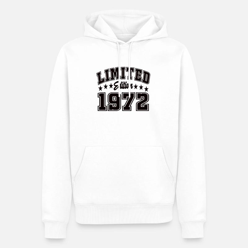 Édition limitée 1972 - Sweat à capuche Premium bio Homme - blanc