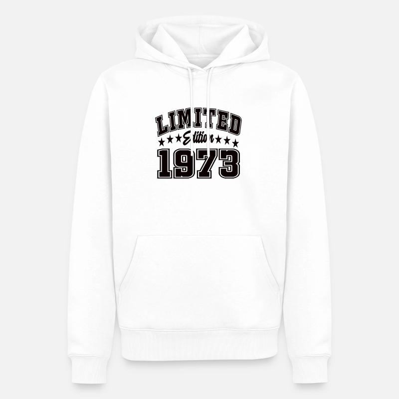 Édition limitée 1973 - Sweat à capuche Premium bio Homme - blanc