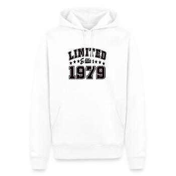 Limited Edition 1979 - Männer Premium Bio Hoodie - Weiß - Vorne - Nico (187cm)