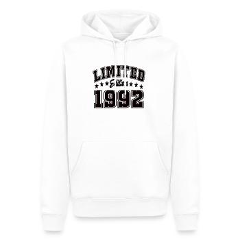 Limited Edition 1992 - Männer Premium Bio Hoodie - Weiß - Vorne - Nico (187cm)