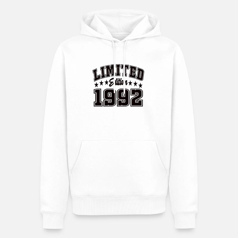 Édition limitée 1992 - Sweat à capuche Premium bio Homme - blanc