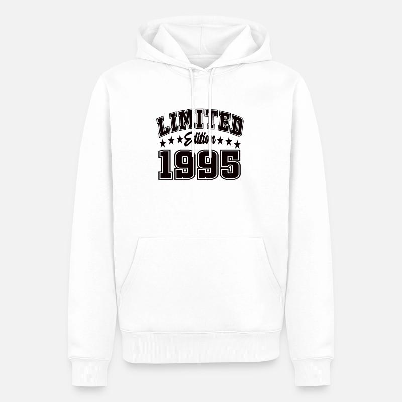 Édition limitée 1995 - Sweat à capuche Premium bio Homme - blanc