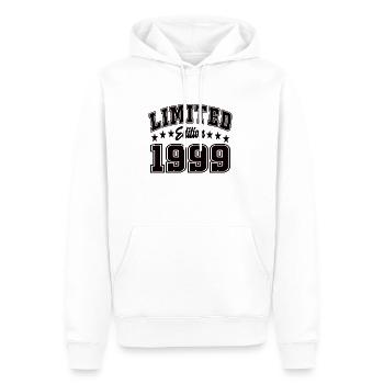 Limited Edition 1999 - Männer Premium Bio Hoodie - Weiß - Vorne - Nico (187cm)