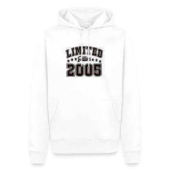 Limited Edition 2005 - Männer Premium Bio Hoodie - Weiß - Vorne - Nico (187cm)
