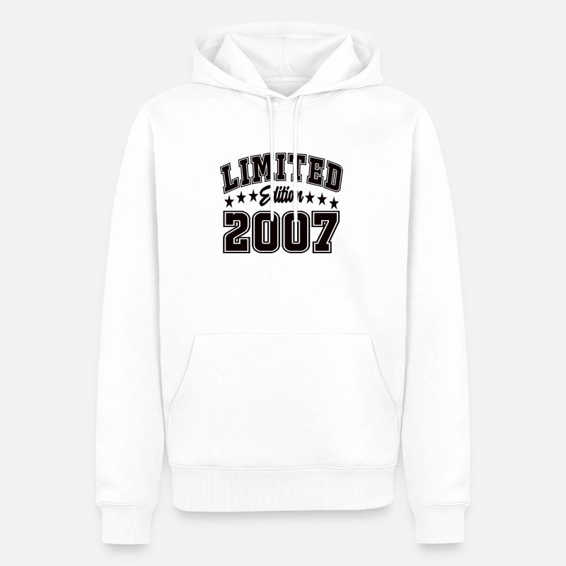 Édition limitée 2007 - Sweat à capuche Premium bio Homme - blanc
