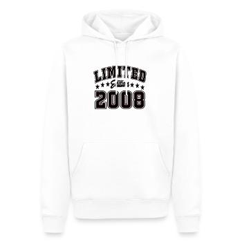 Limited Edition 2008 - Männer Premium Bio Hoodie - Weiß - Vorne - Nico (187cm)