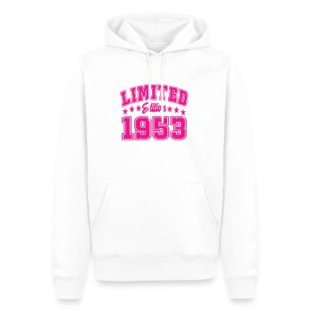 Édition limitée 1953 - Sweat à capuche Premium bio Homme - blanc - Devant - Nico (187cm)