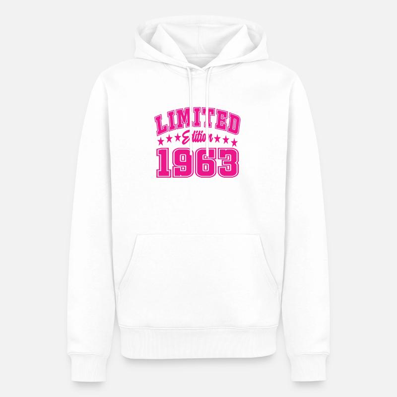 Édition limitée 1963 - Sweat à capuche Premium bio Homme - blanc