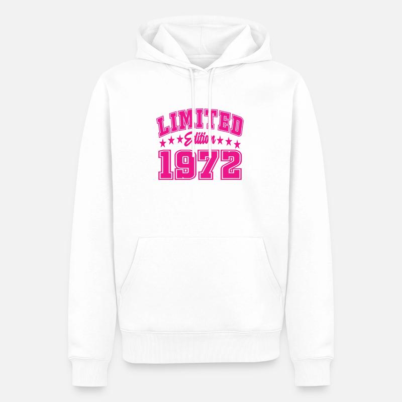 Édition limitée 1972 - Sweat à capuche Premium bio Homme - blanc