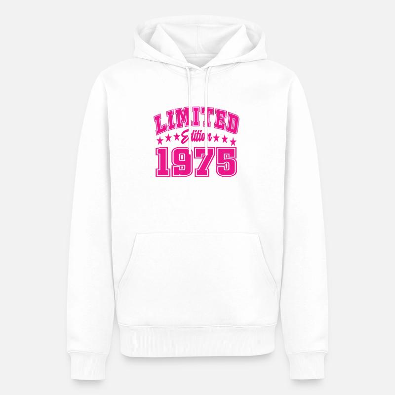 Édition limitée 1975 - Sweat à capuche Premium bio Homme - blanc