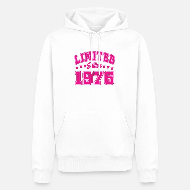 Édition limitée 1976 - Sweat à capuche Premium bio Homme - blanc