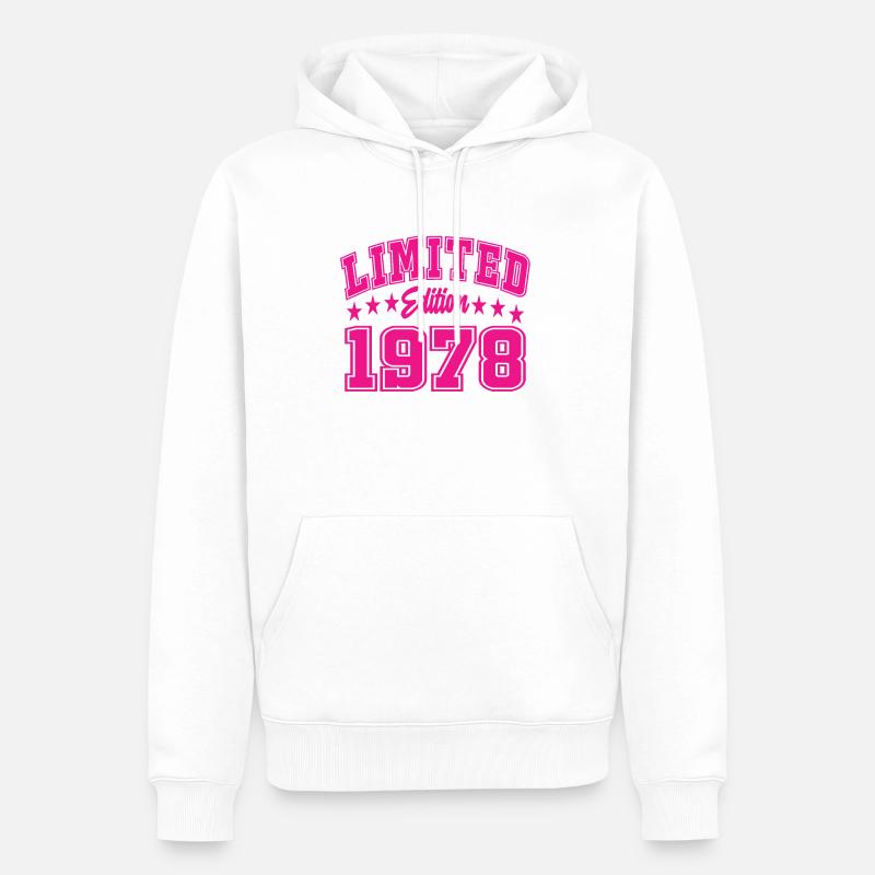 Édition limitée 1978 - Sweat à capuche Premium bio Homme - blanc