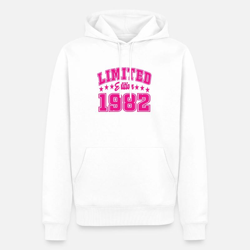 Édition limitée 1982 - Sweat à capuche Premium bio Homme - blanc