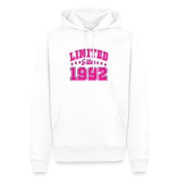 Édition limitée 1992 - Sweat à capuche Premium bio Homme - blanc - Devant - Nico (187cm)