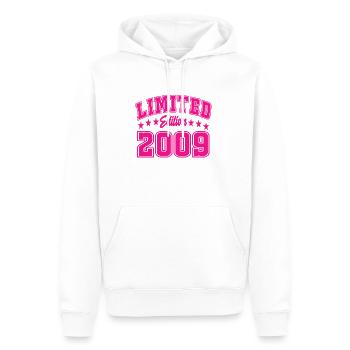 Limited Edition 2009 - Men’s Premium Organic Hoodie - white - Front - Nico (187cm)