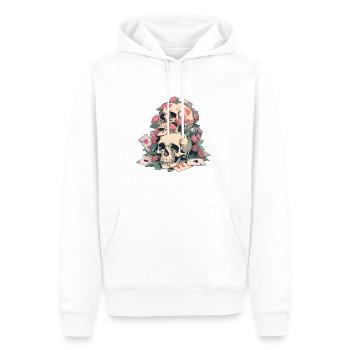 Poker Joueur de poker Jeu de cartes de casino - Sweat à capuche Premium bio Homme - blanc - Devant - Nico (187cm)