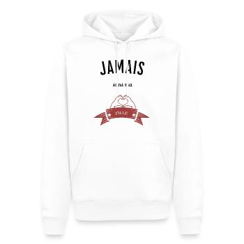 Jamais Sans ma Fille - Sweat à capuche Premium bio Homme - blanc - Devant - Nico (187cm)