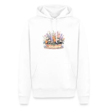 Fleurs, Bouquet, Fleur, Botanique, Jardin - Sweat à capuche Premium bio Homme - blanc - Devant - Nico (187cm)