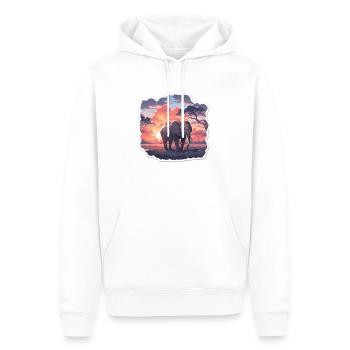 Éléphant Éléphant Pachyderme Animal Afrique Safari - Sweat à capuche Premium bio Homme - blanc - Devant - Nico (187cm)