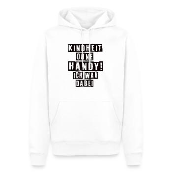 Kindheit Ohne Handy Ich War Dabei 90er Jahre - Männer Premium Bio Hoodie - Weiß - Vorne - Nico (187cm)