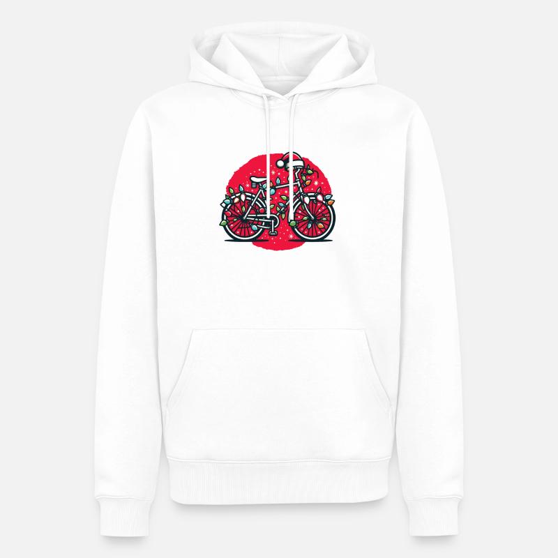 Cyclisme Vélo Cyclisme Cycliste - Sweat à capuche Premium bio Homme - blanc