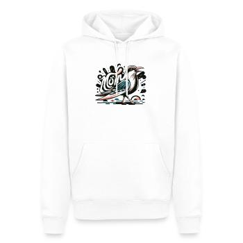 Moin Möwe Moin Sprüche Hamburg Moin Dialekt - Männer Premium Bio Hoodie - Weiß - Vorne - Nico (187cm)