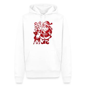 Xmas christmas Santa Claus naughty holidays winter - Men’s Premium Organic Hoodie - white - Front - Nico (187cm)